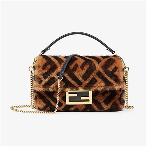 fendi baguette brown sheepskin bag|Women's Mini Baguette Bag .